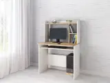 Компьютерный стол Грета-2 белый-дуб крафт золотой