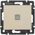 Выключатель одноклавишный перекрестный с подсветкой. Переключатель промежуточный с подсветкой - 10 AX - 250 В~. Цвет Слоновая кость. Legrand Valena Classic (Легранд Валена Классик). 774348