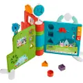 Fisher-Price HCL02 Giant Sit & Stand Experience Book, электронная обучающая книжка и игровой центр для младенцев и малышей