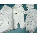 Конверт ДЛЯ НОВОРОЖДЕННОГО на выписку в роддом 6 предметов трикотаж белый комплект