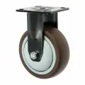 Колесо для транспортных тележек тундра, d 150 мм, на пдощадке, покрытие TPR