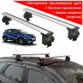 Багажник на крышу Рено Каптюр (Renault Kaptur 2016-.), ЕД, крыловидные дуги