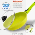 Сковорода Kukmara Trendy Style Lime с крышкой, со съемной ручкой 22 см