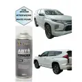 Краска MITSUBISHI MONTERO SPORT 3, код W76, WHITE PEARL, автомобильная эмаль FixPaint Spray, 2 аэрозольных баллончика по 520 мл, 1-й и 2-й слой