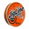 Плетеный шнур Jigline Super Cast 100, 0.12 мм, оранжевый