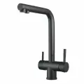 Смеситель для кухни со встроенным фильтром (краном) под питьевую воду Shevanik S468H черный