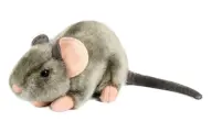 Игрушка мягконабивная натуралистичная LEOSCO Мышь серая 17 см