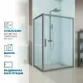 Душевой уголок GWMPKB019R 105x145 см, цвет фурнитуры хром матовый, стекло бесцветное закаленное 6 мм
