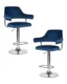 Стул барный DOBRIN Набор 2 шт Стул барный DOBRIN CHARLY, синий велюр (MJ9-117) арт. LM-5019-N_CH-M_V-MJ9-117