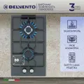 Варочная панель газовая DELVENTO 30см, газ-контроль, электроподжиг, LAMA решетка, WOK конфорка, 3 года гарантии
