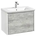 Тумба под раковину Roca Ronda 70 ZRU9303003 подвесная Бетон Белый матовый