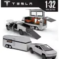 Коллекционная игрушечная машинка Tesla с прицепом
