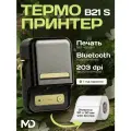 Принтер для этикеток наклеек термопринтер B21S черный портативный