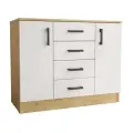 Комод Эра К1000-2Д ЛДСП (100х44х83 см), Дуб вотан/Белый гладкий