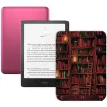 Электронная книга Amazon Kindle PaperWhite 12 2024 32Gb SE Metallic Raspberry с обложкой ReaderONE PW Library