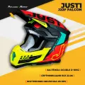 Шлем кроссовый JUST1 J22 F FALCON, Hi-Vis красный/Hi-Vis желтый/черный матовый, S