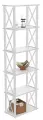 Стеллаж для книг, в ванную, на лоджию, Лофт-6 50х30х182 Белый