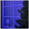 Гирлянда «Занавес» 2 × 3 м, IP44, УМС, тёмная нить, 760 LED, свечение синее, 220 В