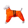 Демисезонный комбинезон для американского кокер-спаниеля кобеля, на тонком синтепоне, повышенной прочности, со светоотражающими полосами, цвет оранжевый