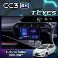 Магнитола Toyota Aqua (Right hand driver) 2011-2017 Teyes CC3 2K 4/64GB Тиайс, штатная магнитола, 8-ми ядерный процессор, QLED экран, 2 DSP, 4G, Wi-Fi, 2 DIN