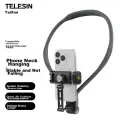 TELESIN Neck Strap Phone Holder, Chest-Mounted First-Person View, Compatible with Apple And Android Phones, for Outdoor Live Streaming, Fishing, Cycling, And Short Video Recording, Gray