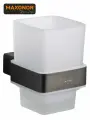 Стакан для зубных щёток настенный Maxonor PURE LIFE ALMA PL1806-9 графит матовый