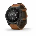 Garmin EPIX (Gen 2) Sapphire титановый черный с коричневым кожаным ремешком 010-02582-30