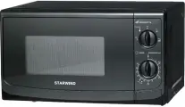 Микроволновая печь Starwind SWM5720 черный, 20 л, 700 Вт, переключатели - поворотный механизм