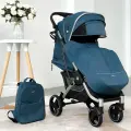Прогулочная коляска BREND BABALLO ORIGINAL 2025, цвет синий, серебряная рама