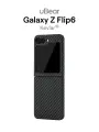 Чехол на Samsung Galaxy Z Flip6 uBear Supreme Kevlar Case магнитный, чёрный