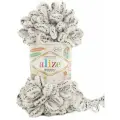 Пряжа для вязания Alize Puffy 686 белый леопард, 100 г, 9,5 м, 5 штук