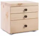 Заготовка для декорирования Mr. Carving ВД-1092 Комод 3 ящика сосна 20 х 15 х 18 см .