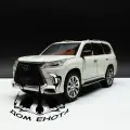 Машинка LEXUS LX570. Металлическая модель автомобиля Лексус LX 570 белый 21см. Инерционная игрушка машина внедорожник 1:24