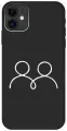 Силиконовый чехол на Apple iPhone 11 / Эпл Айфон 11 с рисунком Couple Lines W Soft Touch черный