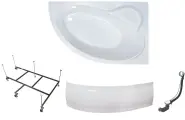 Ванна акриловая угловая правая Royal Bath Alpine 170X100X58 с каркасом, панелью и сифоном в комплекте