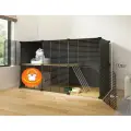 Клетка для котят двухэтажная 109х73х39 см черная ПВХ/металл