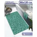 Коврик для ванной, прикроватный коврик противоскользящий. SHAHINTEX РР 80х120 001 мятный 72