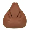 Кресло-мешок Груша, Puff Daddy, Коричневый Эко Кожа, XXXXXXL, 400 литров, КОМФОРТ, кресло, бескаркасная мягкая мебель
