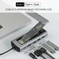 KEBIDU 6-в-1 USB C концентратор с хранением SSD PD100W для Macbook, 6 IN 1