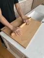 Доска для раскатки теста трехслойная с упором, бук, 60*50*5 (см)