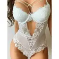 Боди женское кружевное. Империя белья. 2166 белый 85B. Нижнее белье женское.