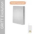 Беспроводной выключатель GRITT Evolution 1кл. серебристый комплект: 1 выкл, 1 реле 500Вт EV231110SL