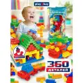 Детский конструктор для малышей от 3 лет Play Okay, 360 деталей, пластиковый, развивающая игрушка для мальчиков и девочек, блочный