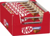 Шоколадный батончик KitKat Chunky, молочный шоколад, хрустящая вафля, картонная упаковка, 40г, 24шт