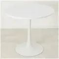 Круглый кухонный стол Tulip 18 белый/белый D75