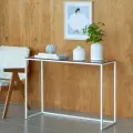 Консоль TORI, белая/стекло