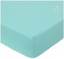 Простыня на резинке из поплина ментоловый 200х200х20