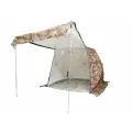 Палатка шатёр Стэк КУБ-3 камуфляж (камыш) с навесом - всесезонная быстросборная универсальная 3 местная палатка