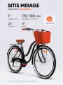 Велосипед городской SITIS MIRAGE SMRG28 28 (2025) Black для взрослых на рост 170-180 см, стальная рама 17