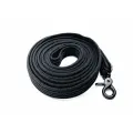 Поводок из прорезиненной стропы с латексом черный 21 мм карабин черный рычажный 5 м